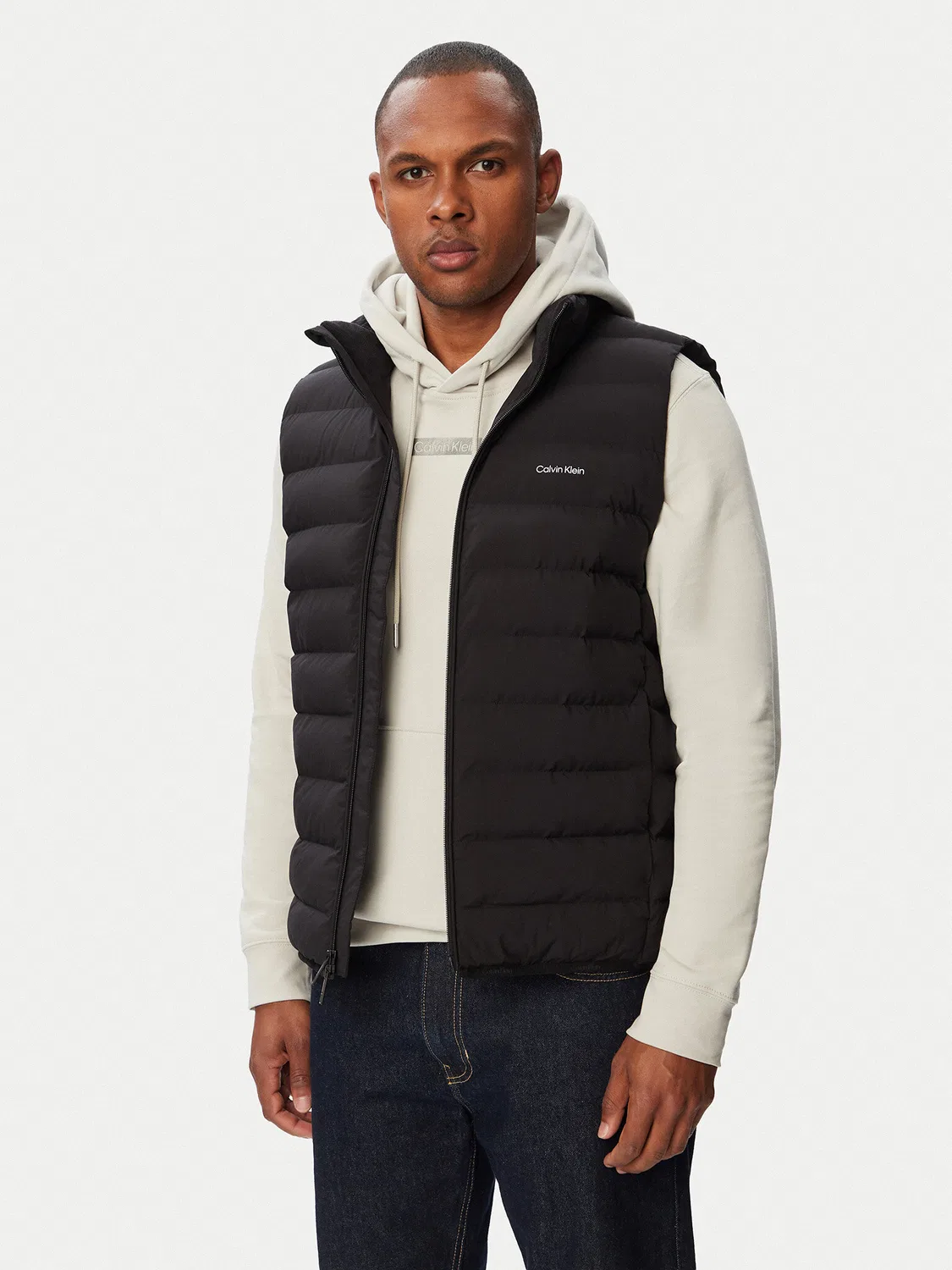 Мужской жилет стандартного кроя Classic Calvin Klein, черный