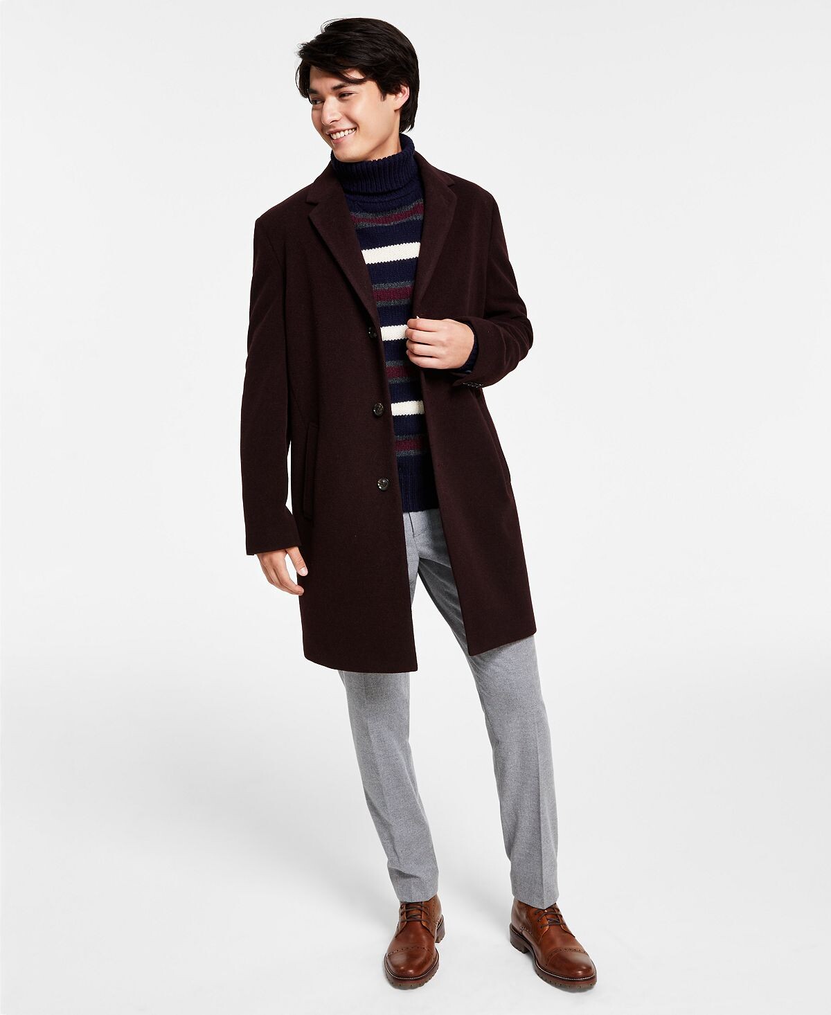 

Мужское пальто addison из смесовой шерсти с отделкой Tommy Hilfiger, Коричневый, Мужское пальто addison из смесовой шерсти с отделкой Tommy Hilfiger