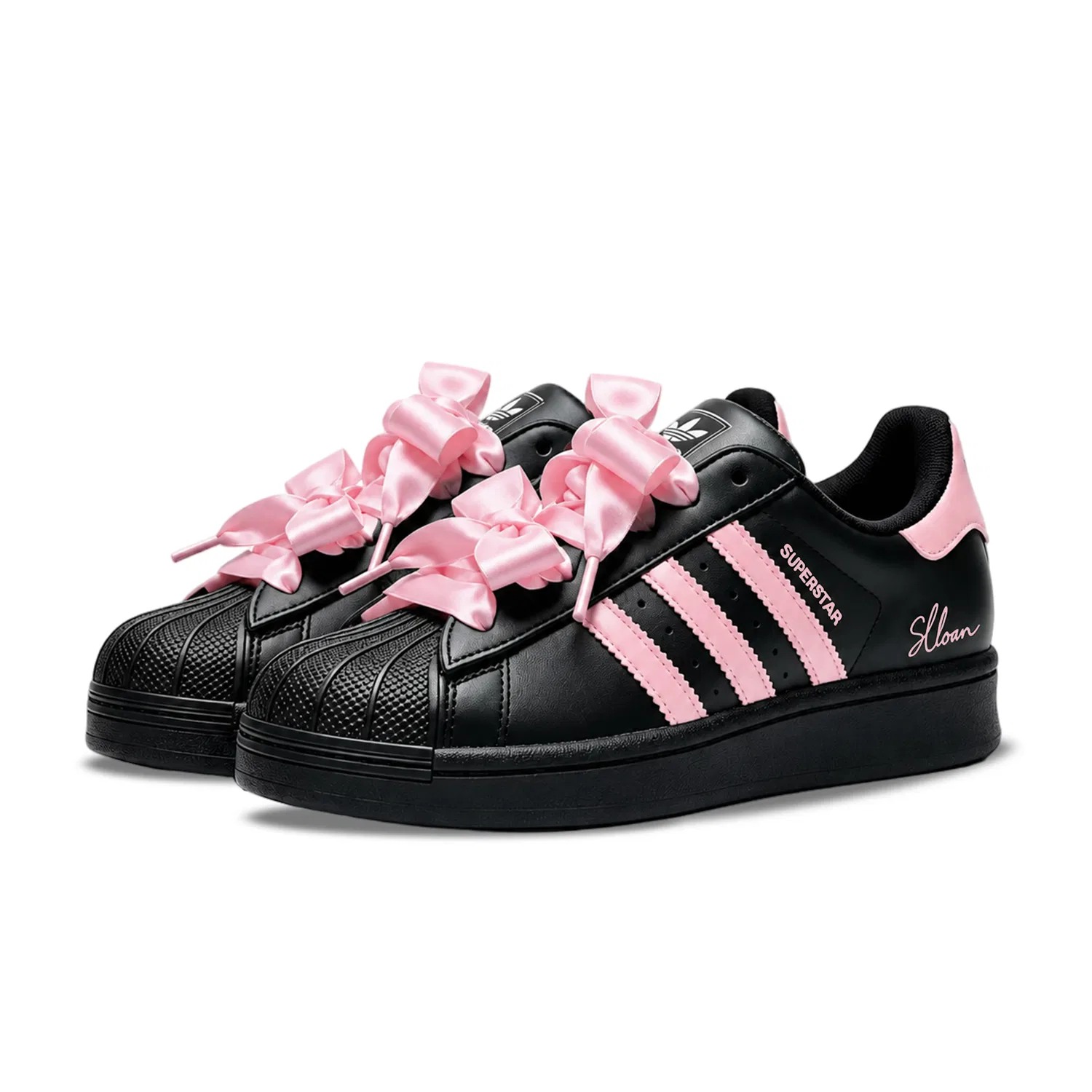 Детские кроссовки для скейтбординга с ракушечным мыском Adidas Originals SUPERSTAR, Black — фото 4