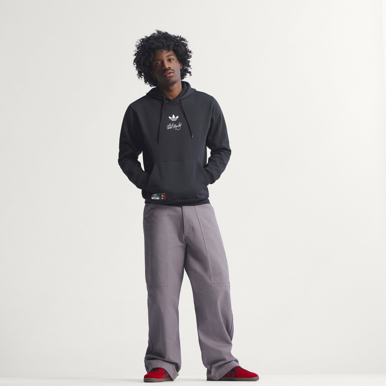 Худи Adidas Originals Bob Marley Originals, черный — фото 3