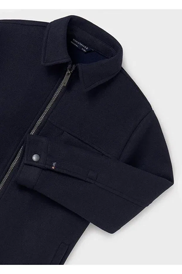 Детское пальто для девочек с принтом Mayoral, Navy Blue — фото 2