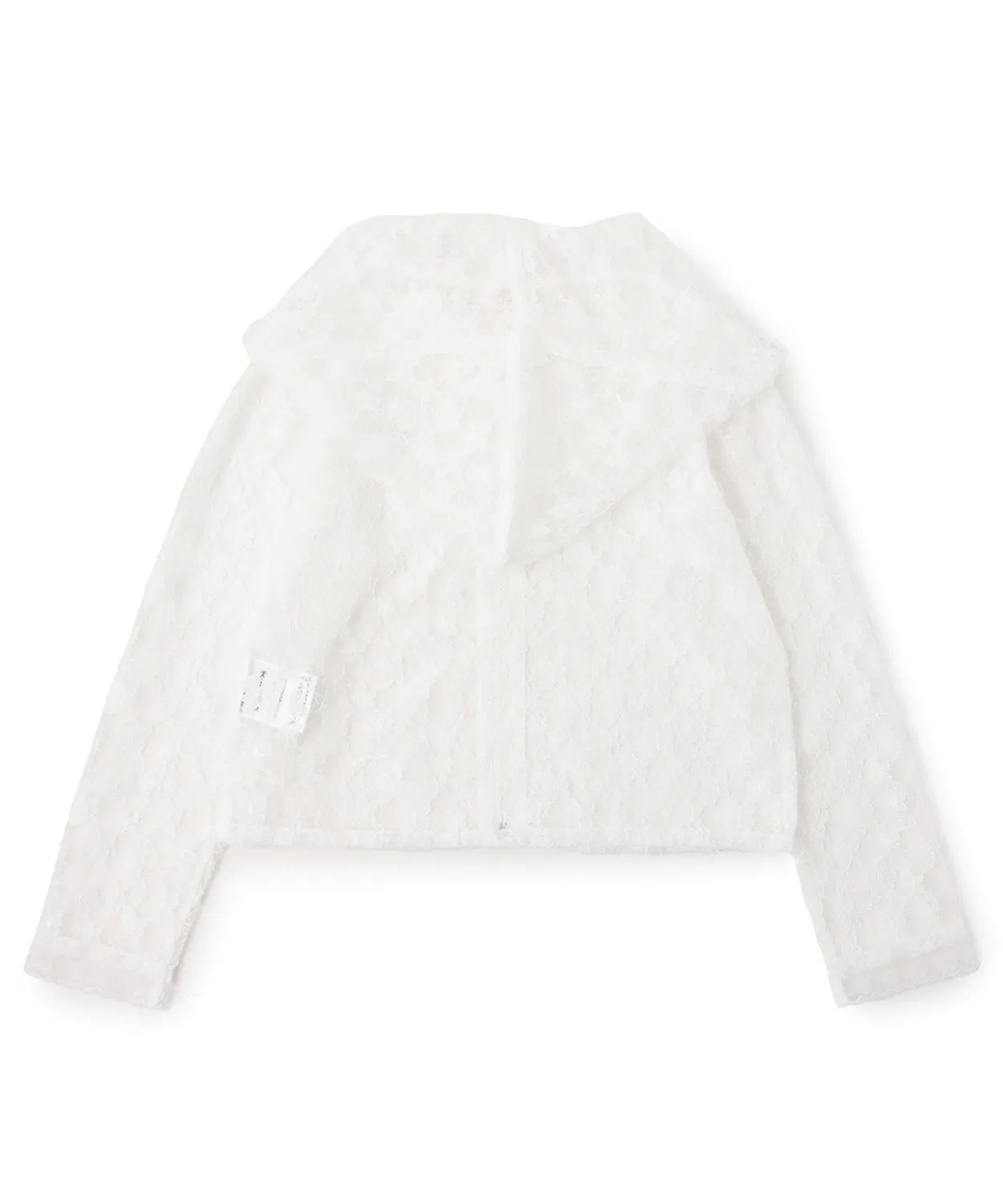 Детская кофта-худи из кружева с длинным рукавомmezzo piano, Off White — фото 2