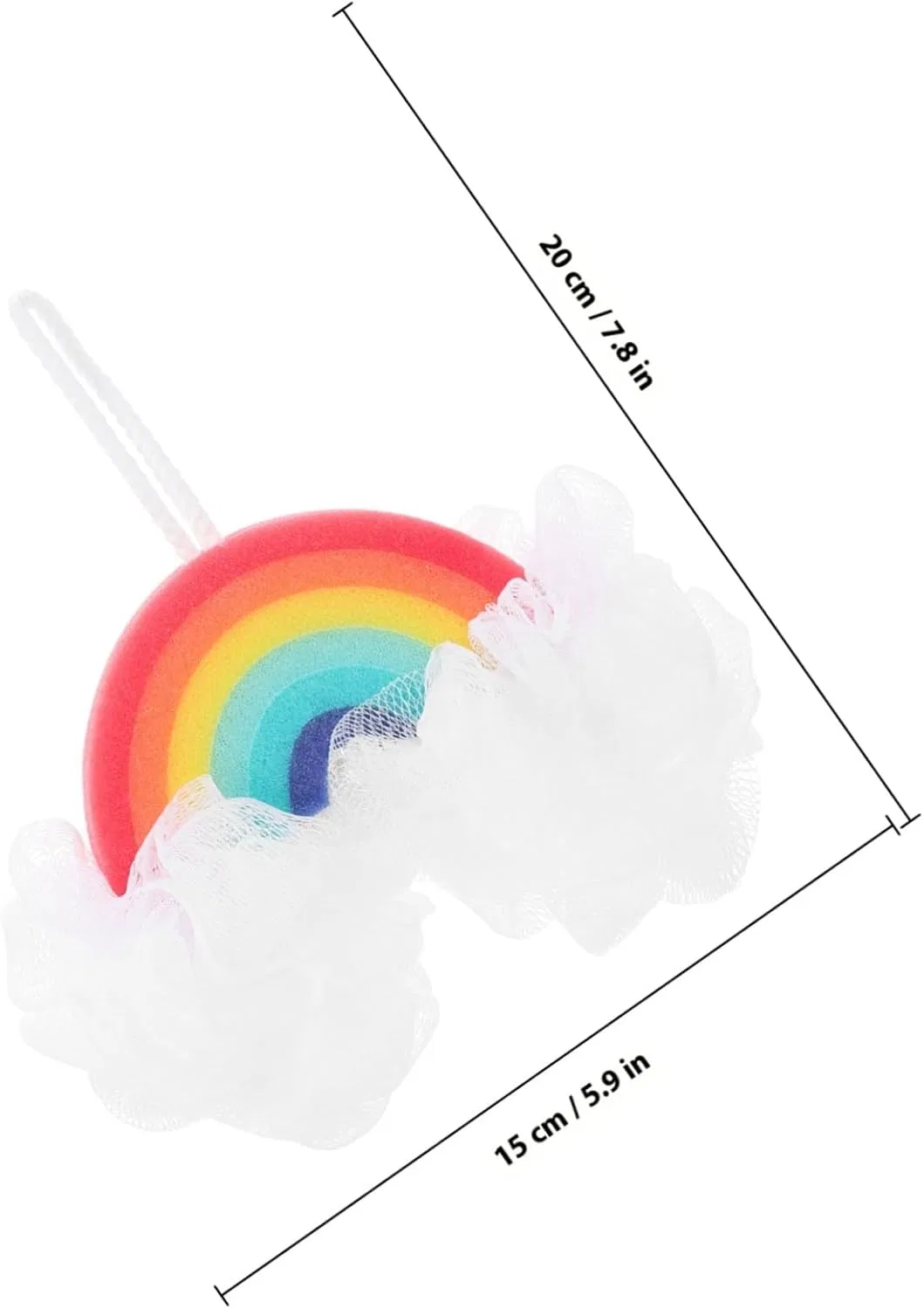 Набор мочалок для душа Regenbogen, 2 шт, IWOWHERO, 20x15x7 см — фото 2