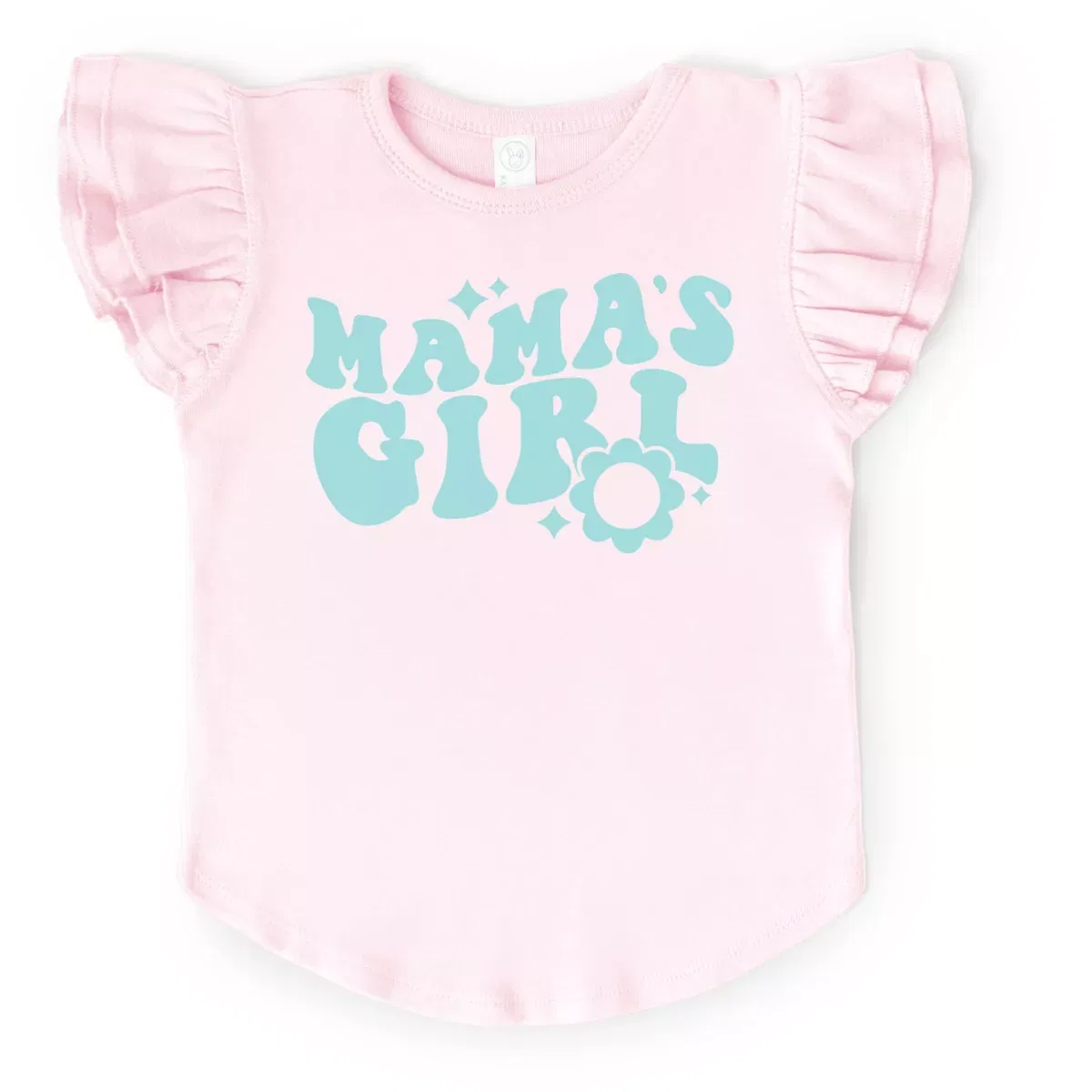 Детское футболка с принтом Mama's Girl Flower The Juniper Shop, Black