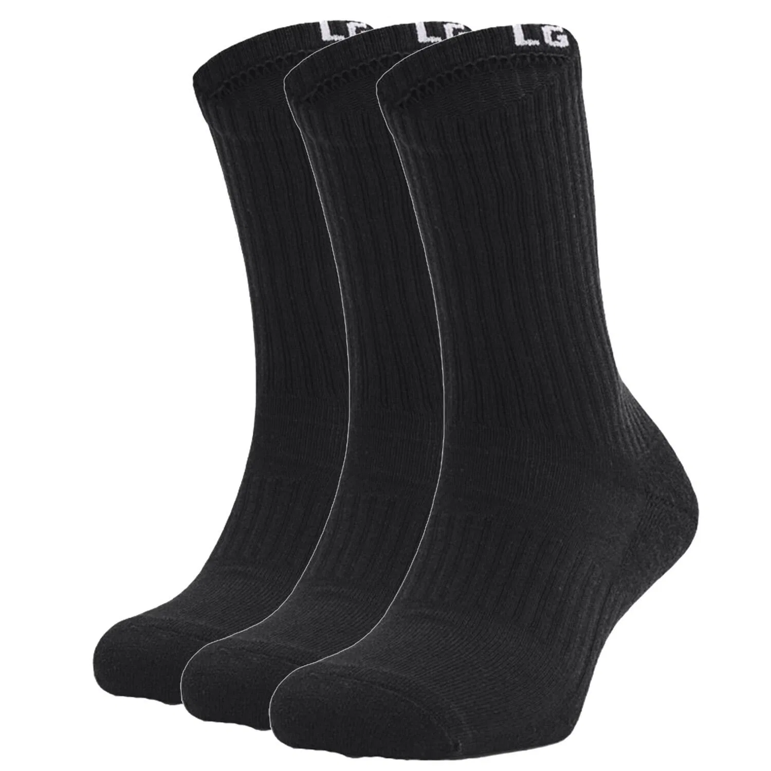 Детские носки с поддержкой свода стопы Under Armour Core Crew, Schwarz
