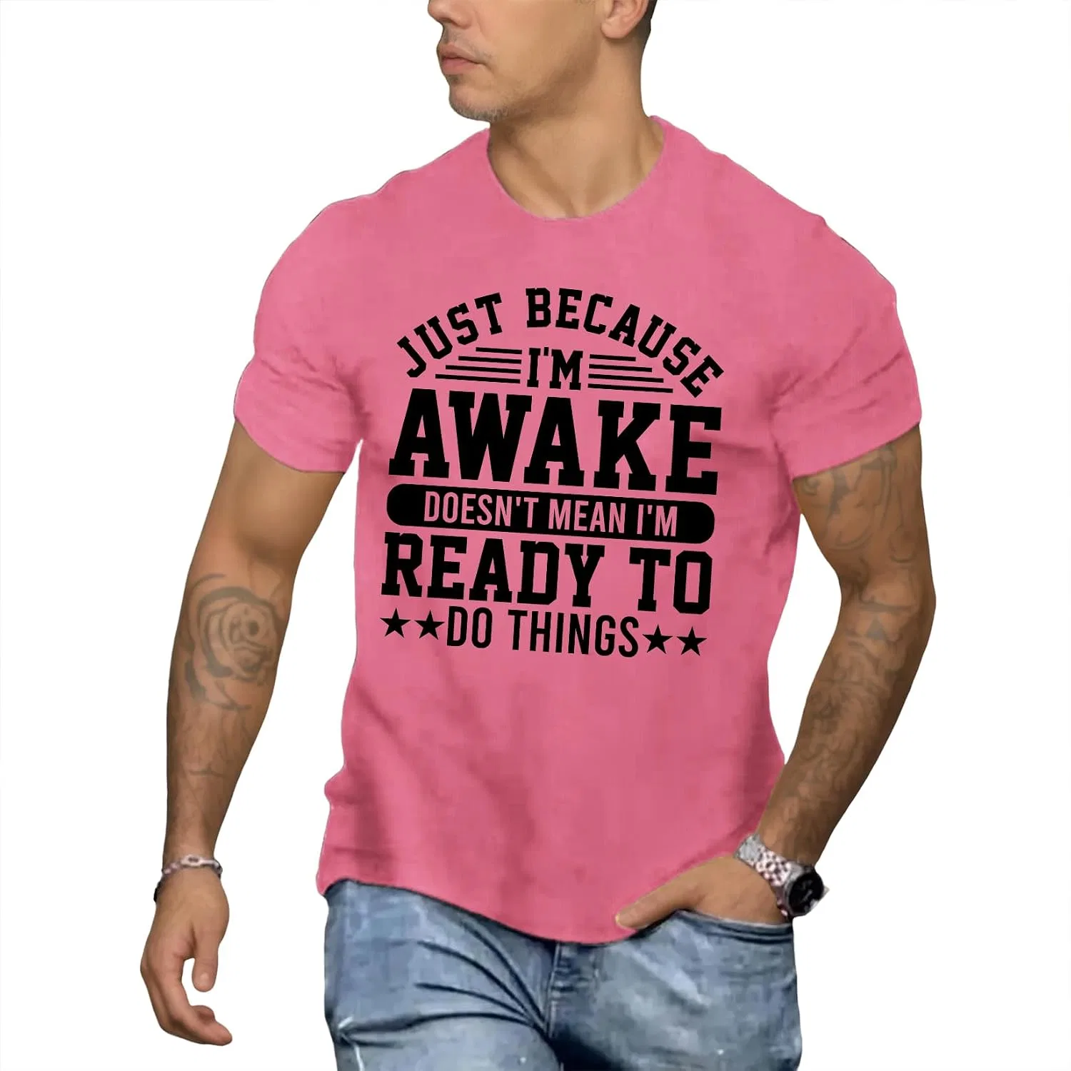 Мужская футболка с принтом U78, Rosered