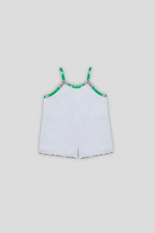 Детский комбинезон для девочек с принтом Gb Baby, White — фото 3