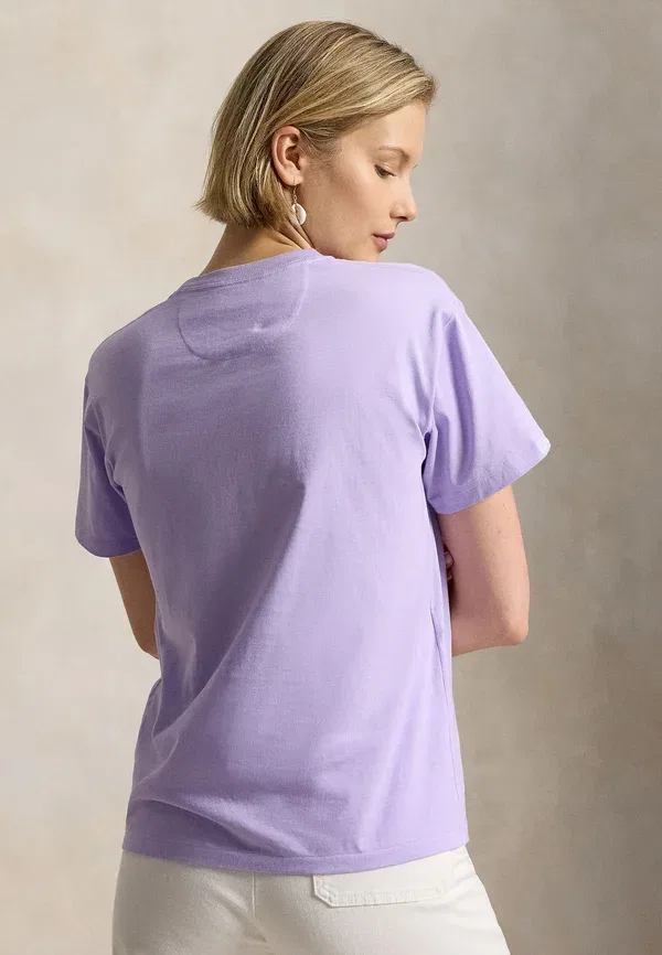 Футболка из хлопка, полупрозрачная Polo Ralph Lauren, фиолетовый — фото 3