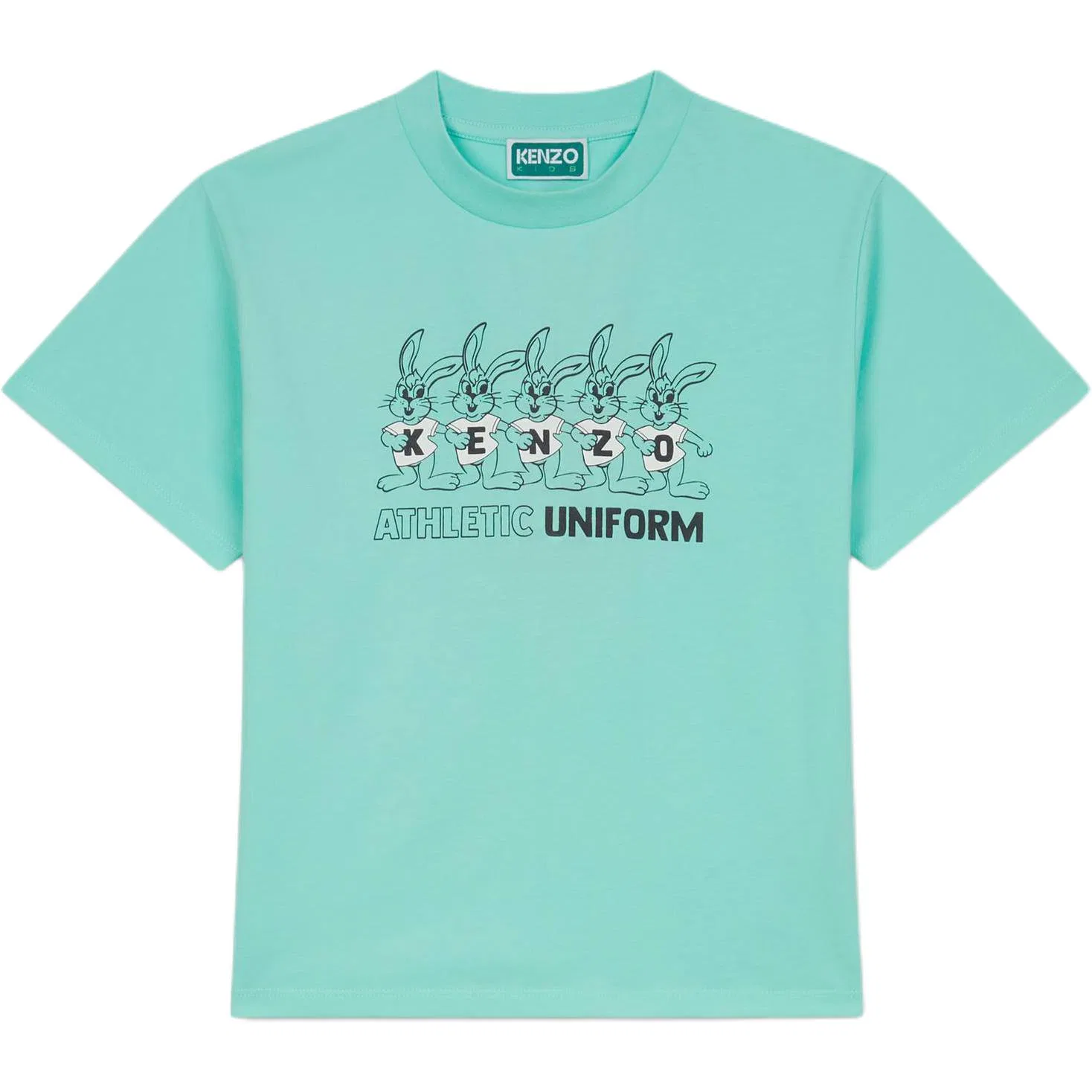 Детская футболка с круглым вырезом Mint Green KENZO