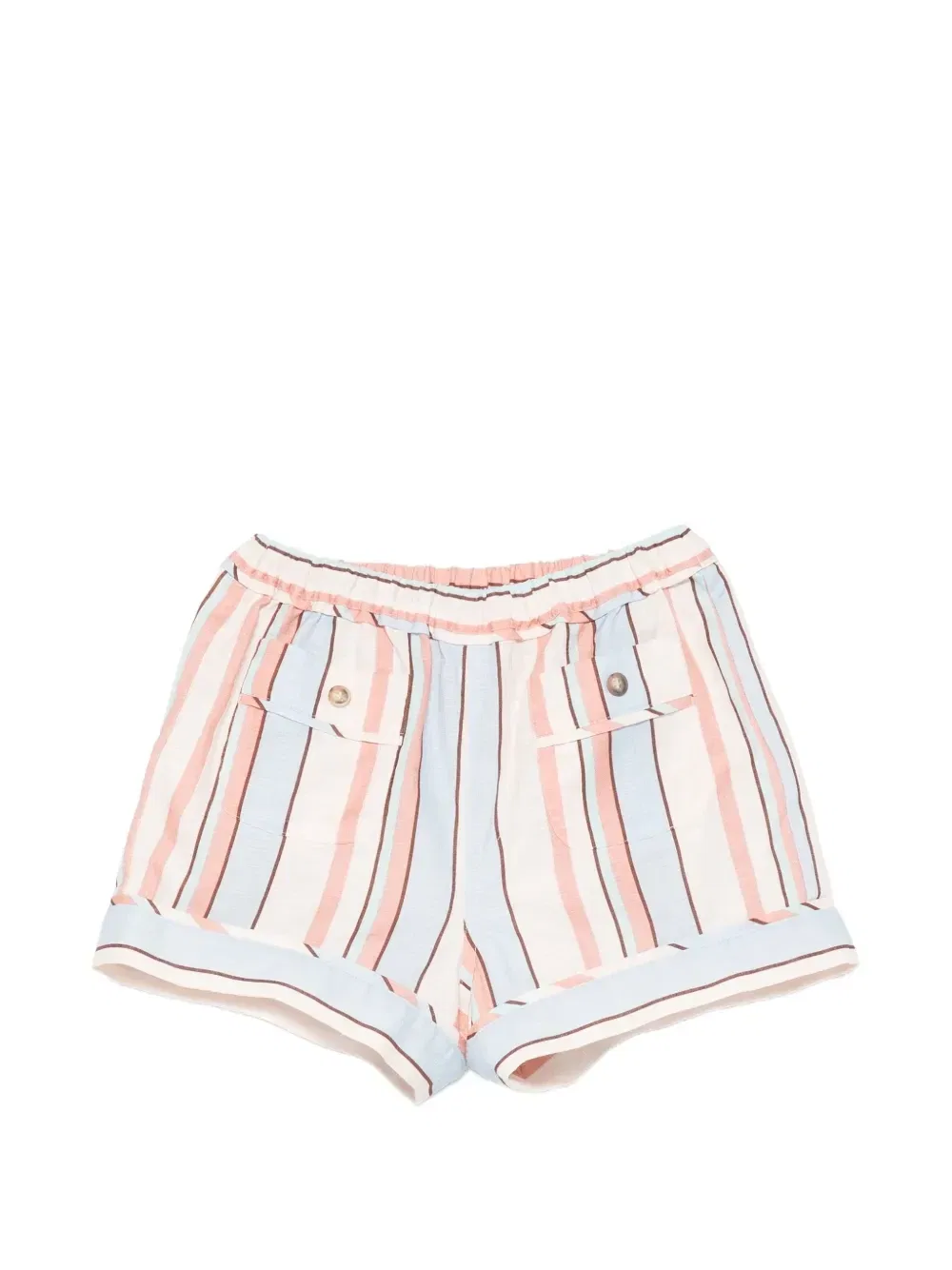 Короткие шорты в полоску на резинке aylight Zimmermann Kids, бежевый