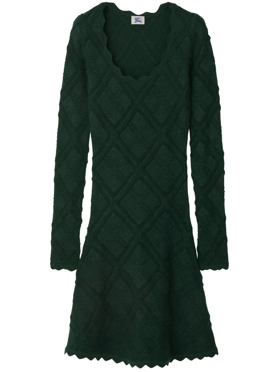 Вязаное платье Aran Burberry, зеленый