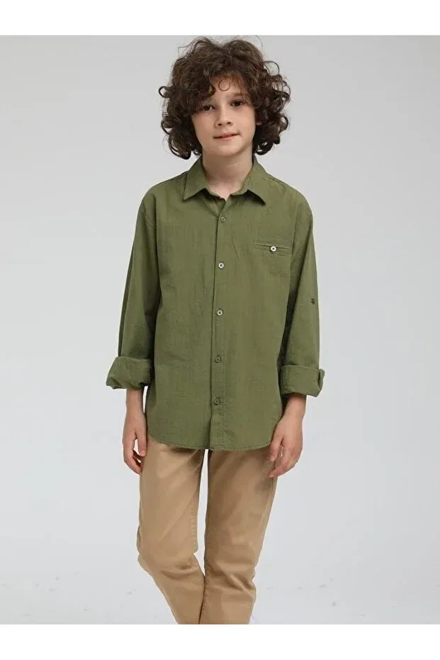 Детская рубашка с длинным рукавом Jack Lions, Khaki
