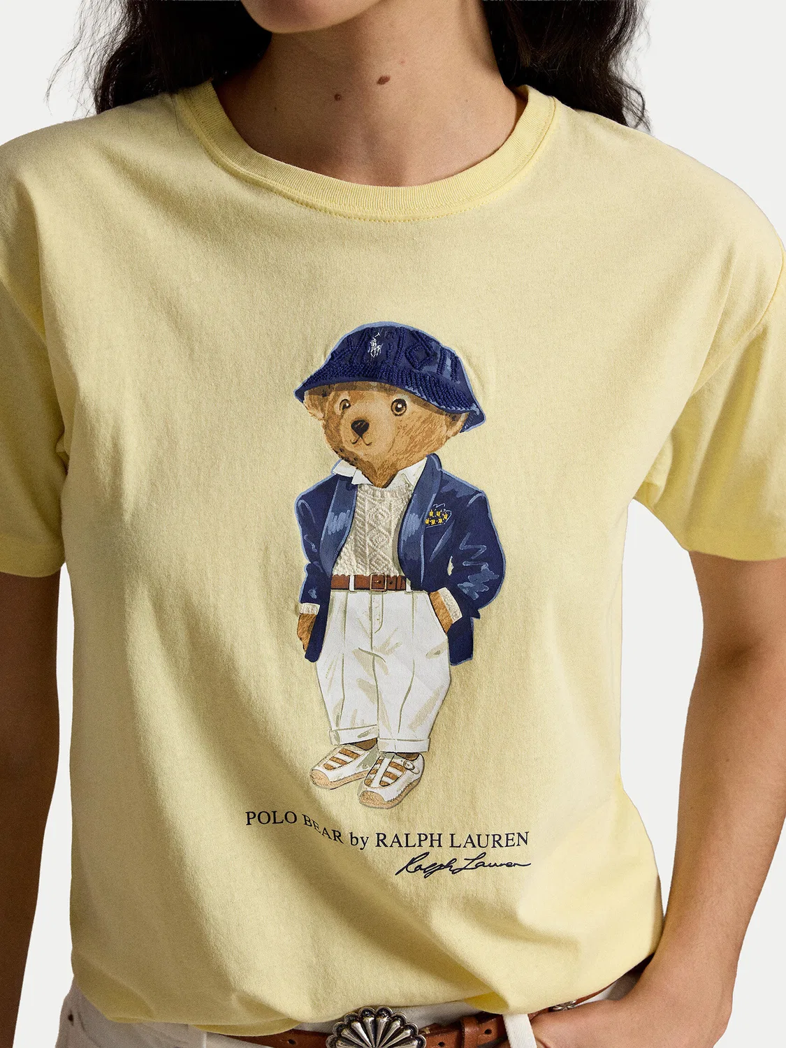 Женская футболка стандартного кроя Polo Ralph Lauren, светло-желтый — фото 4