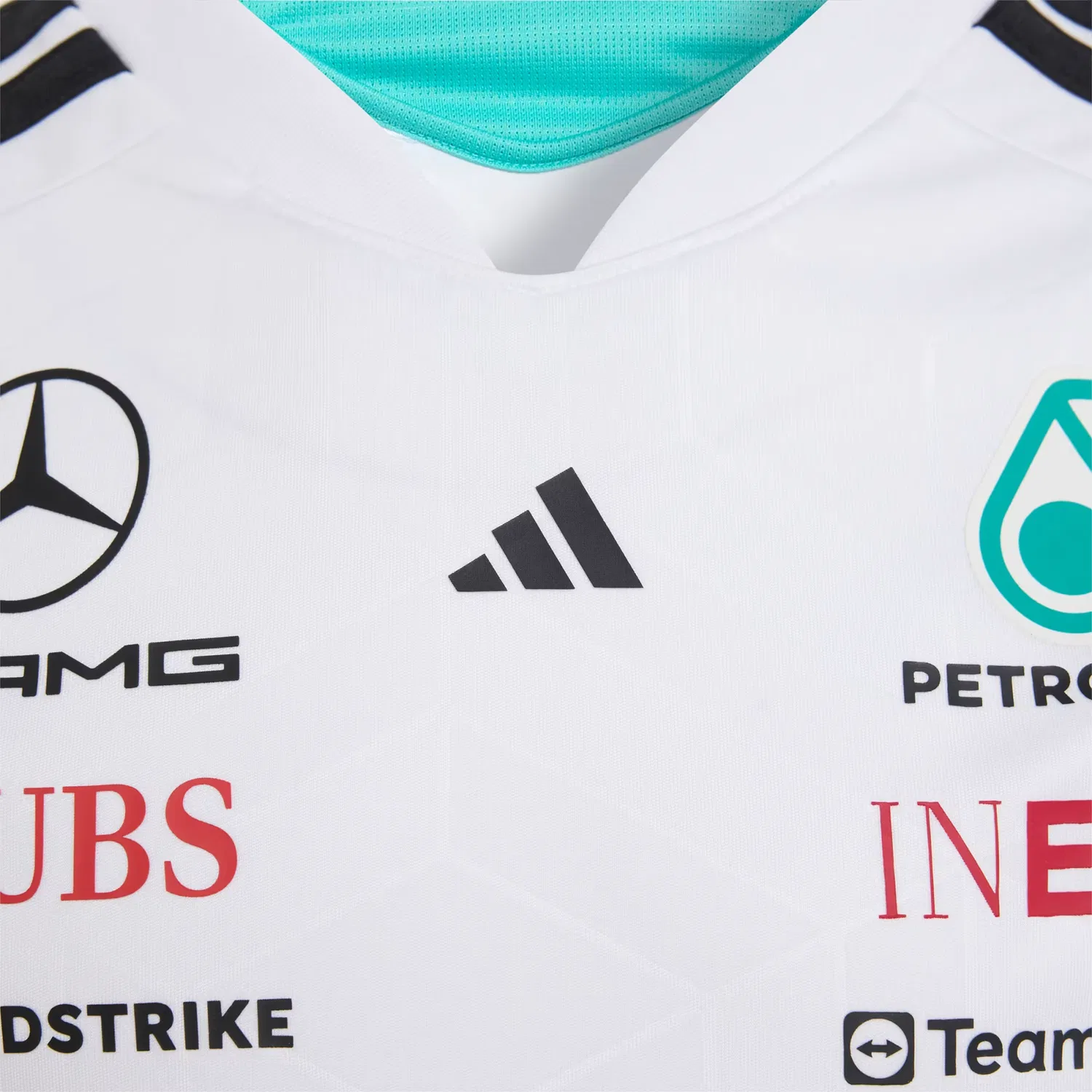 Детская футболка приталенного кроя Mercedes-AMG Petronas Formula 1 Team Driver Jersey Adidas Performance, белый — фото 3