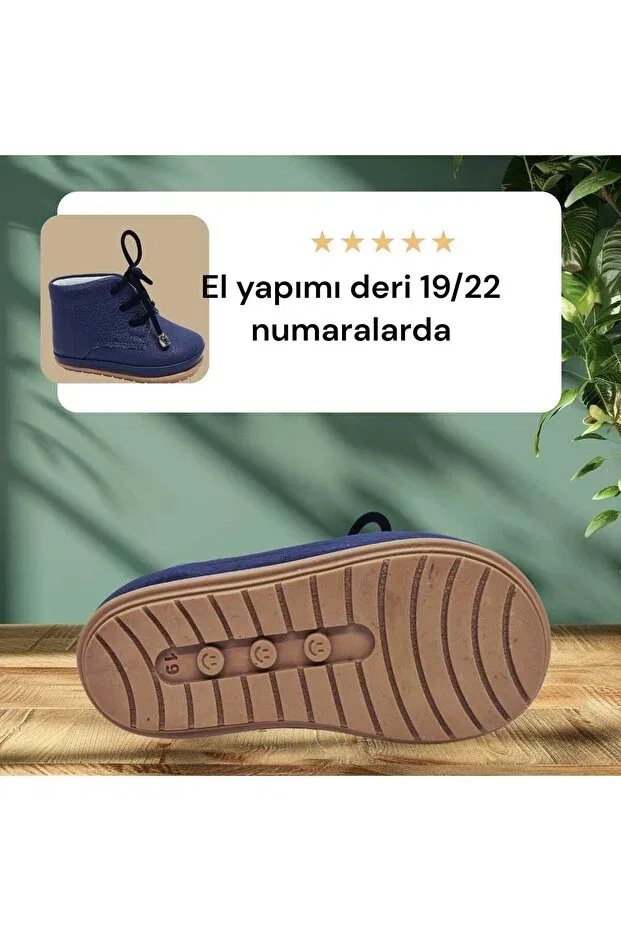 Детские туфли для девочек кожаные Momy, Navy Blue — фото 3