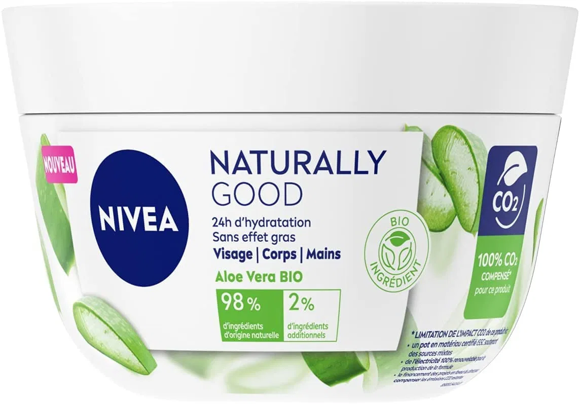 No brand Крем многофункциональный 3-в-1 NIVEA NATURALLY GOOD, 200 мл, с органическим алоэ вера