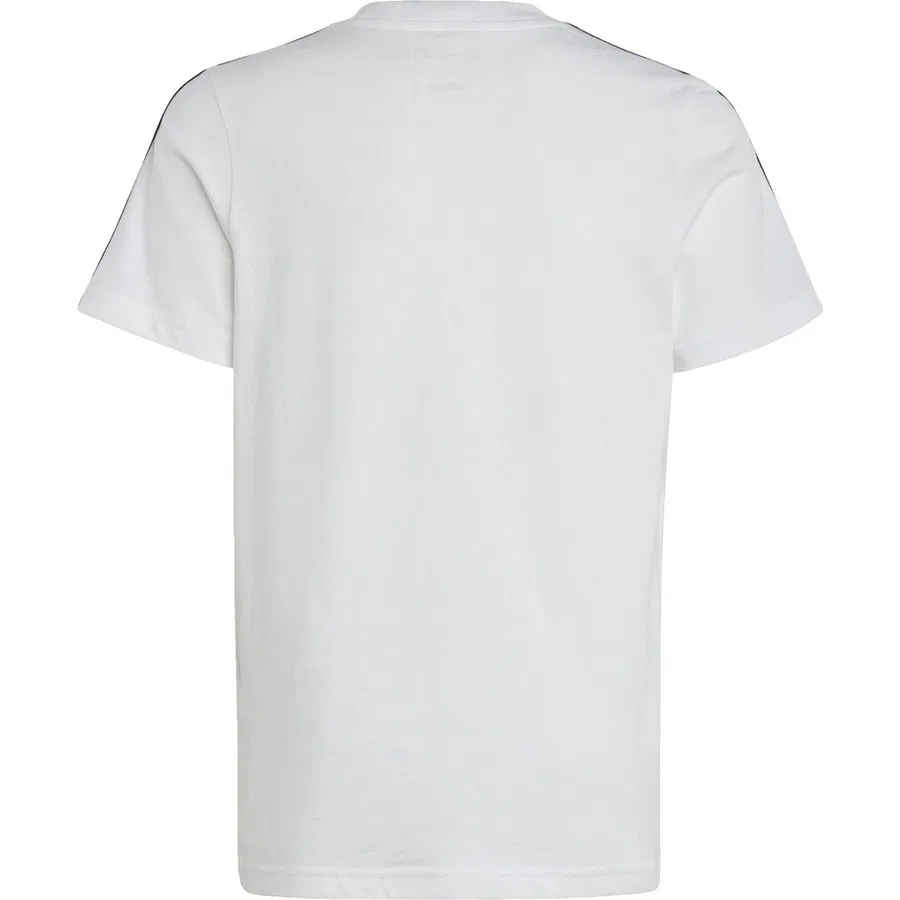 Футболка с длинным рукавом Essentials 3-Stripes Cotton Tee adidas, Бело-черный — фото 2