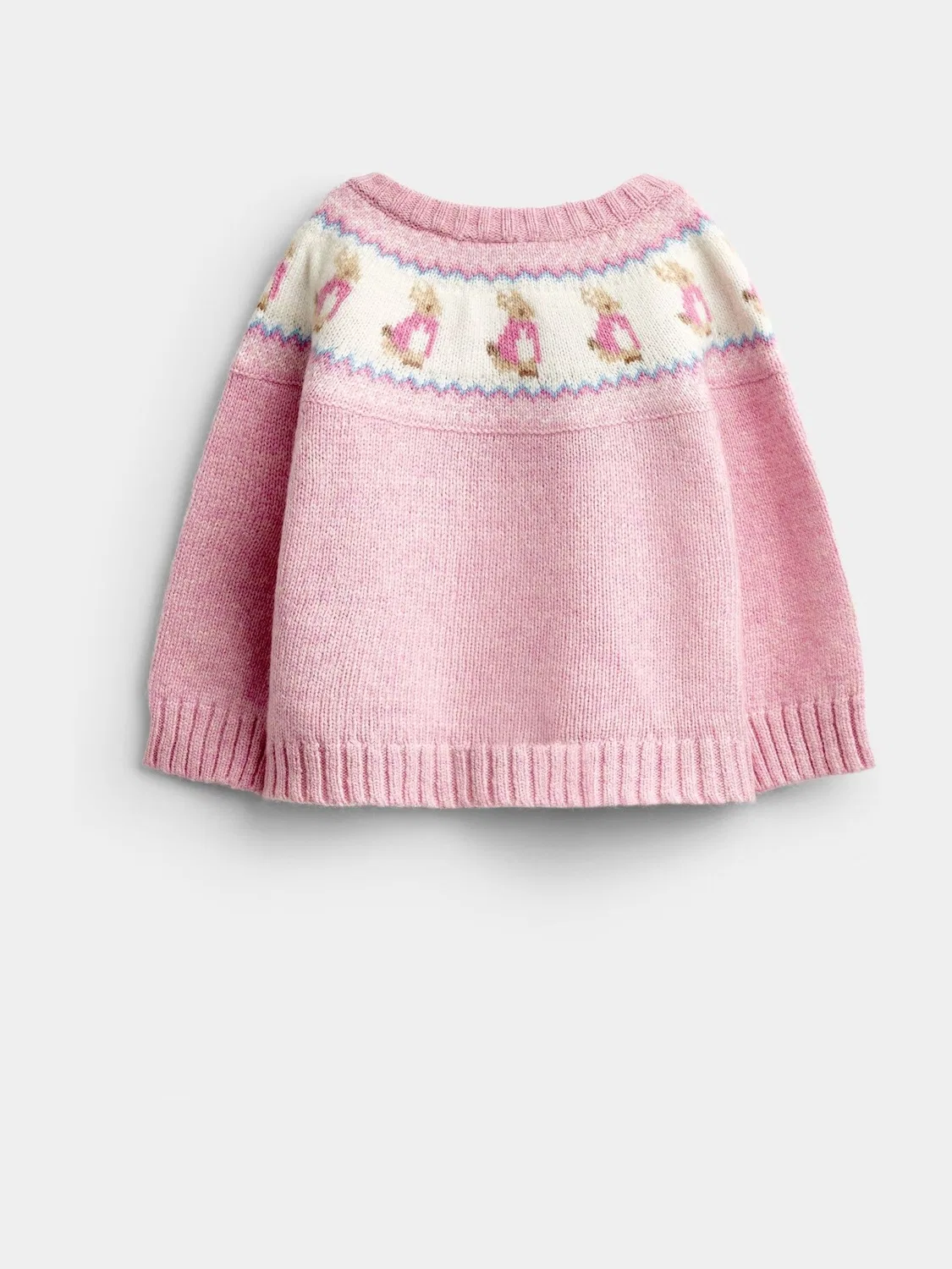 Набор Jojo Maman Bébé Light Pink Peter Rabbit Flopsy Fairisle Cardigan & Legging — фото 3