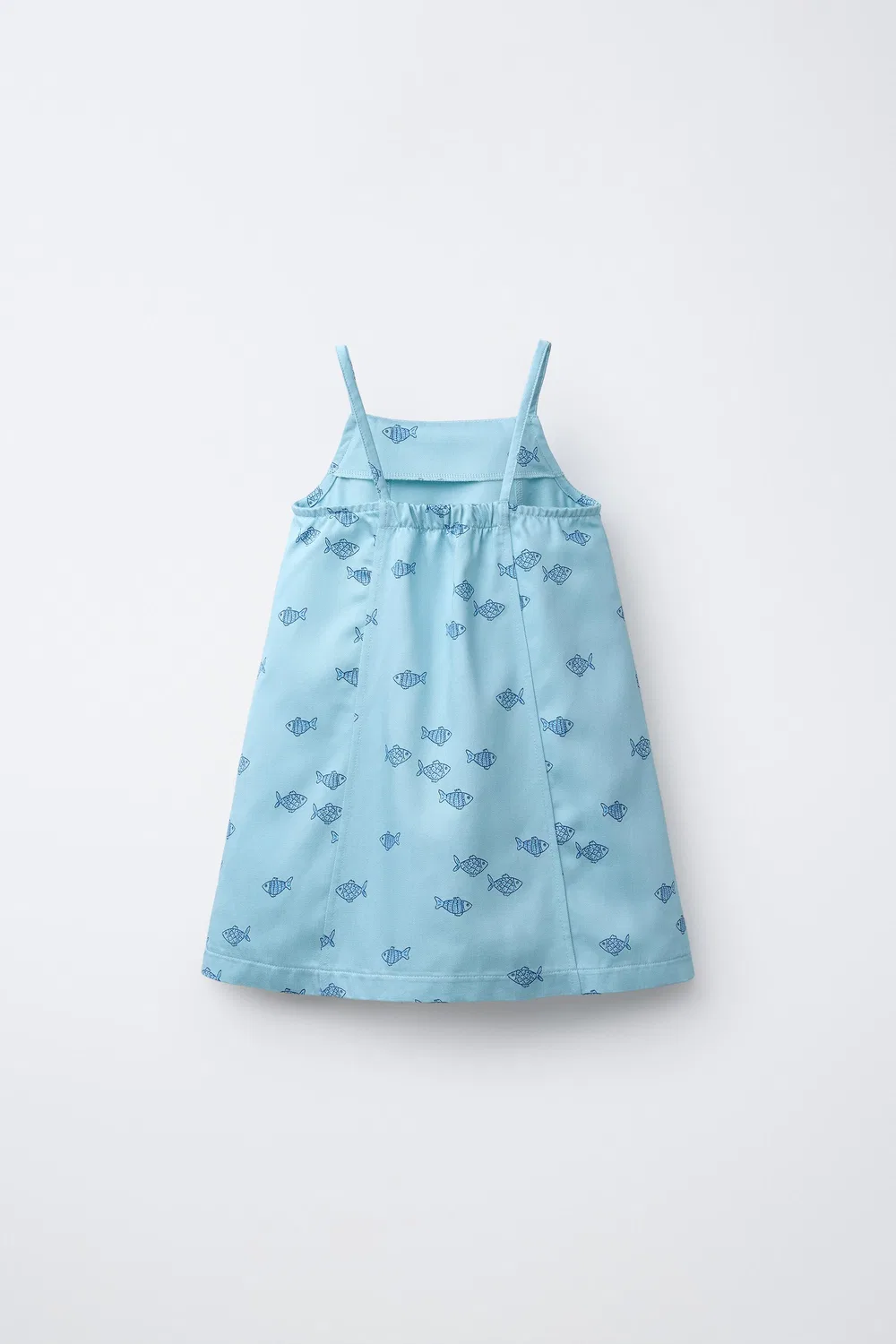 Платье с рыбьим принтом ZARA, Light Blue — фото 2