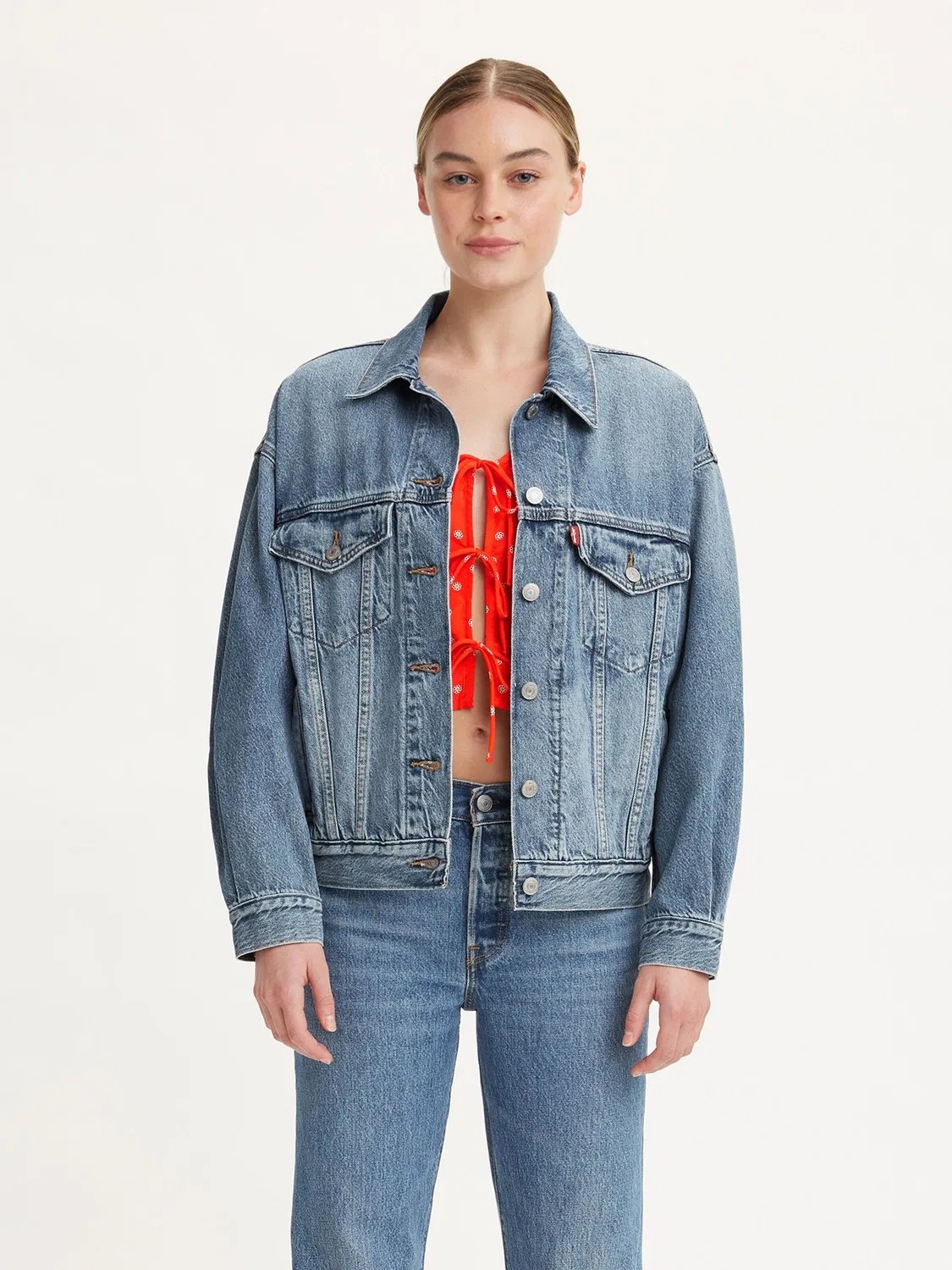 Джинсовая куртка-тракер Levi's Turning Heads, джинсовый — фото 4