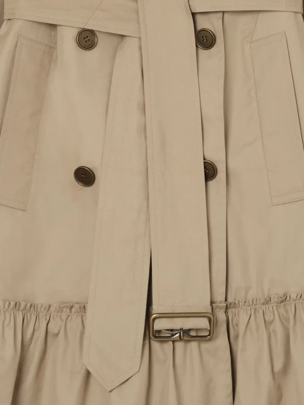 Коркий габардиновый тренч Tillydrine Burberry, бежевый — фото 2