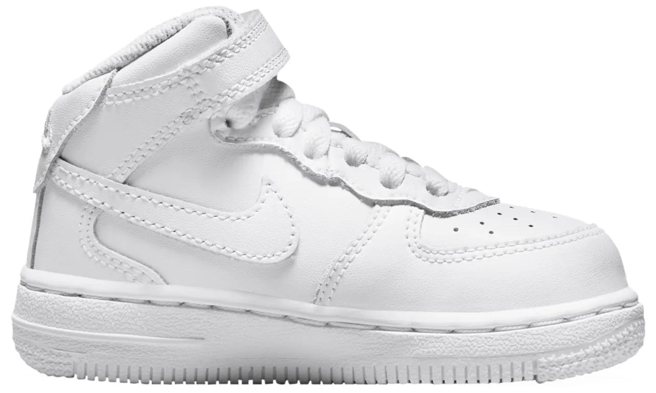 Детские кроссовки для мальчиков Nike Air Force 1 Mid LE, White/White/White
