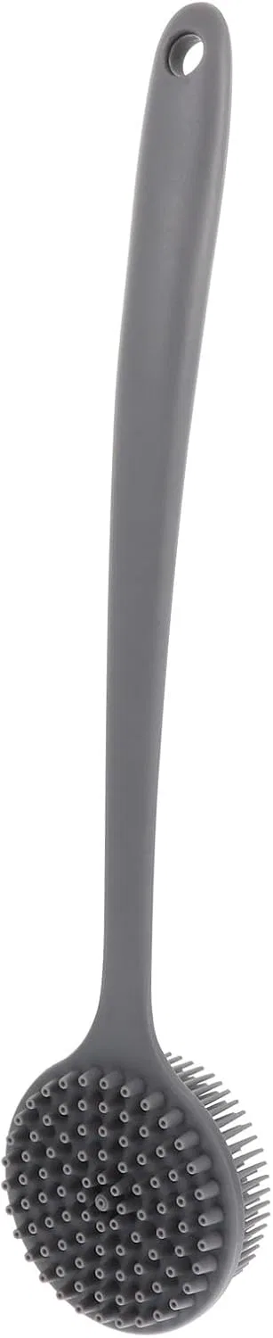 Щетка для тела силиконовая с длинной ручкой LIFKOME, 1 шт, 37x8x3.5 см