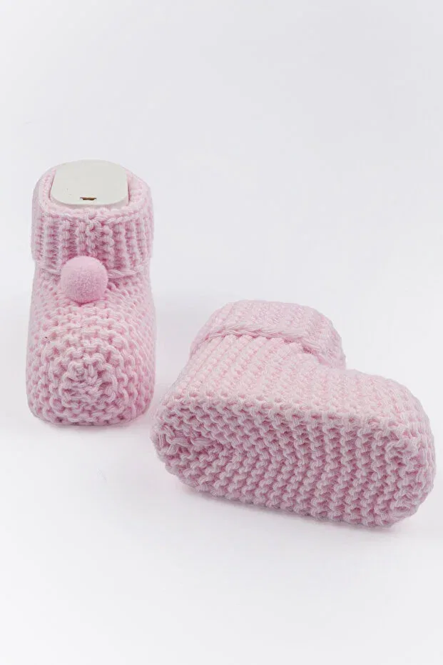 Детские пинетки для новорожденных трикотажные Lui Baby, Pink — фото 4