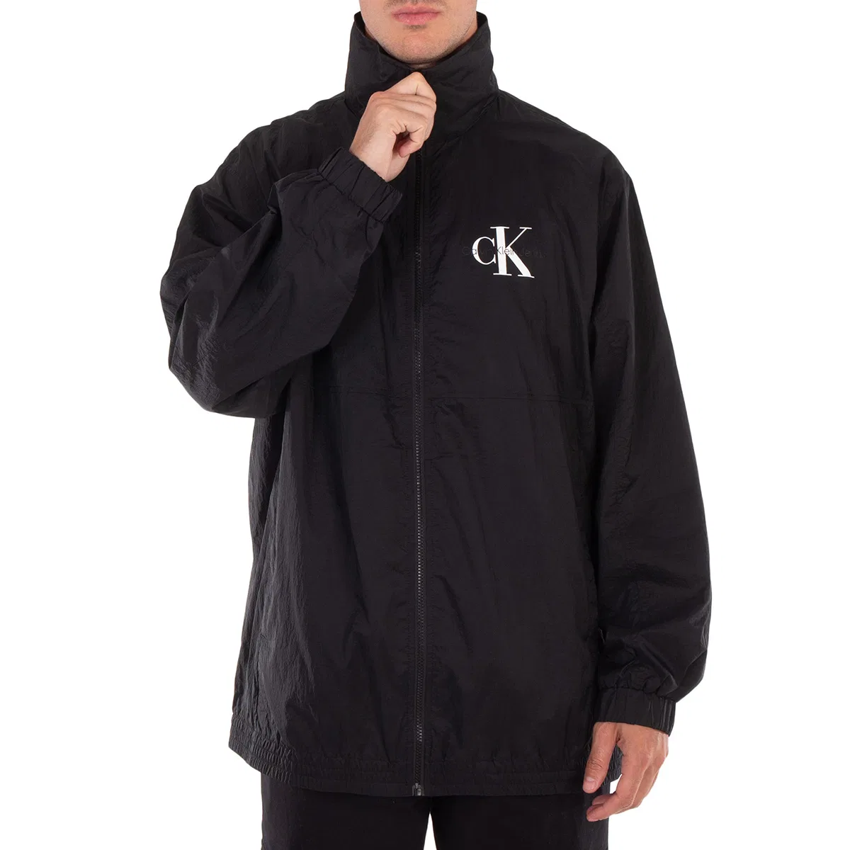 Ветровка удлиненная свободного кроя Relaxed Long Nylon Windbreaker Calvin Klein, Black