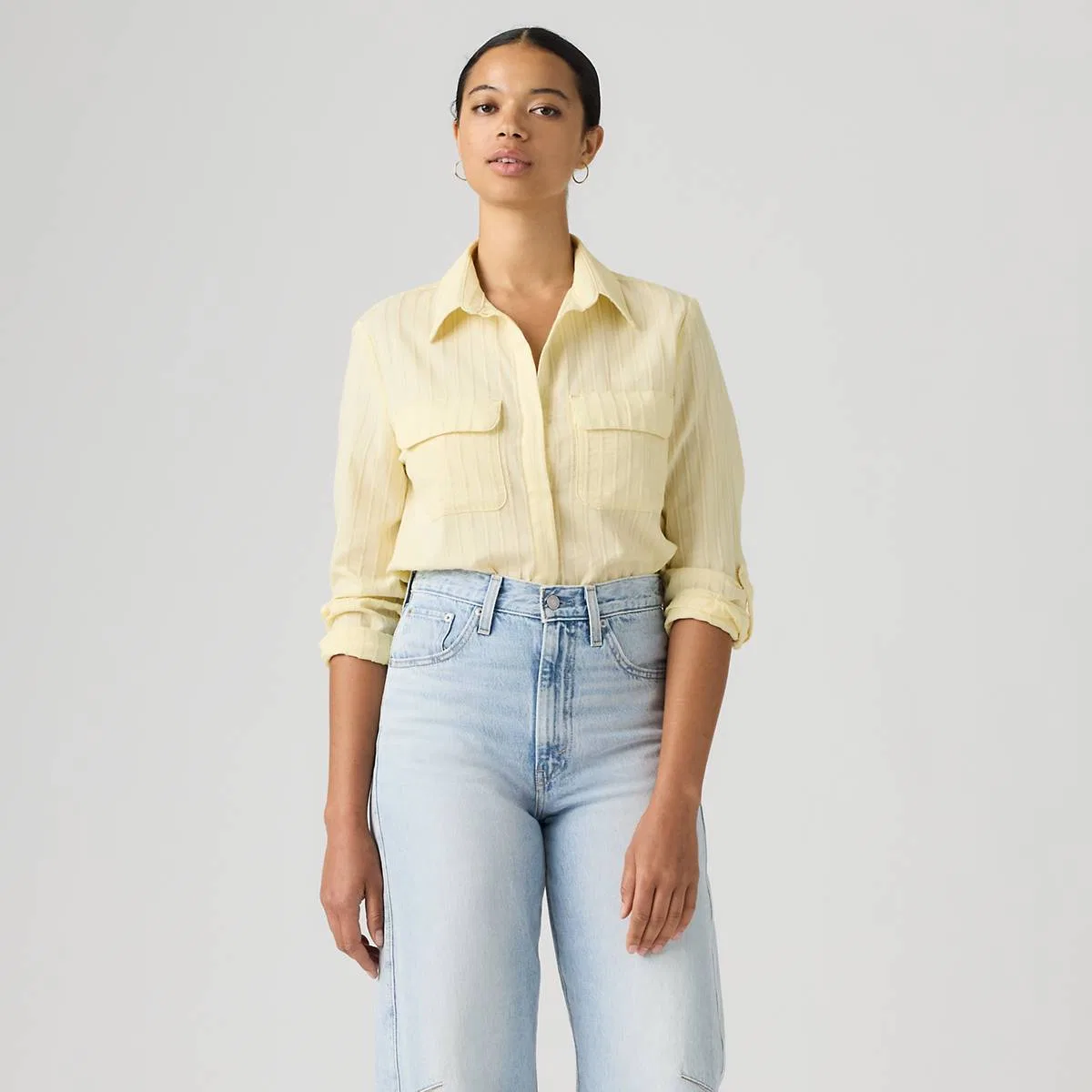 Рубашка на пуговицах Elane в стиле рабочей одежды Levi's, Pear Sorbet - White — фото 3