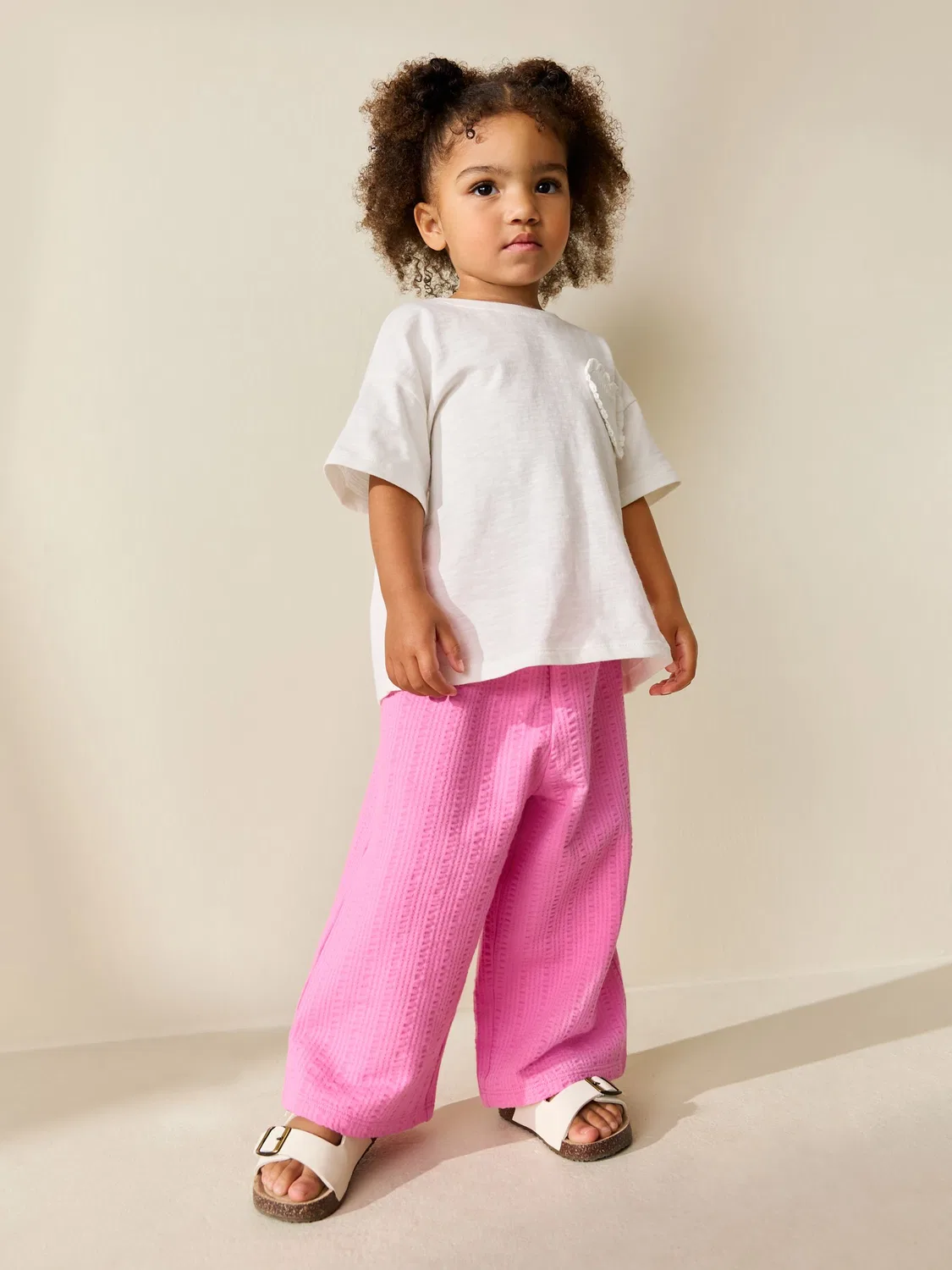 Брюки широкие Pink Wide Leg Trousers Next, розовый — фото 2