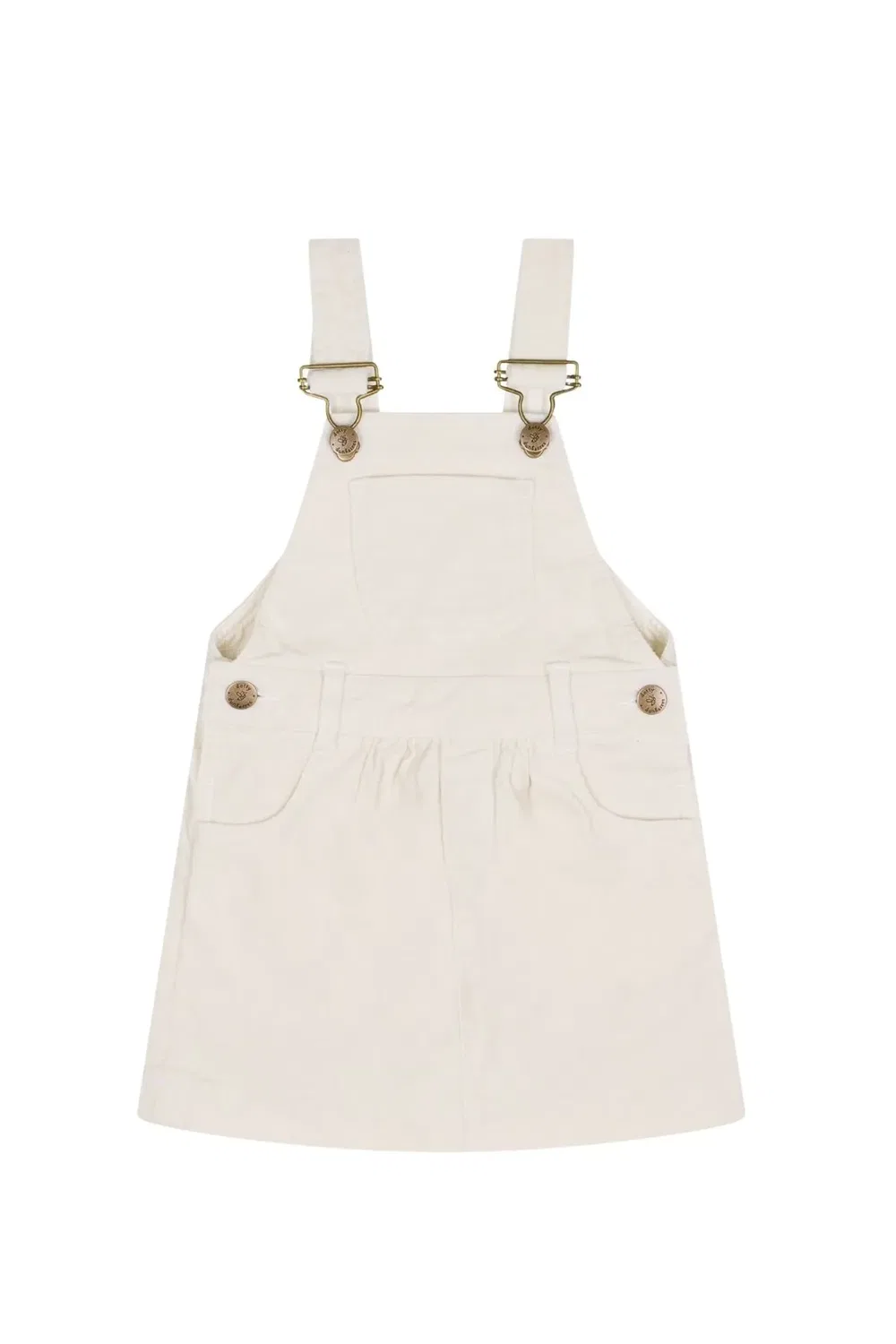 Платье из вельвета Custard Dotty Dungarees, Cream