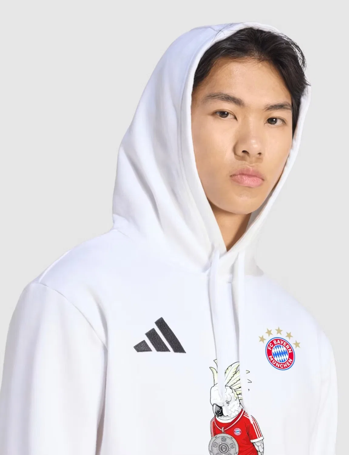 Худи Adidas Performance белого цвета — фото 4