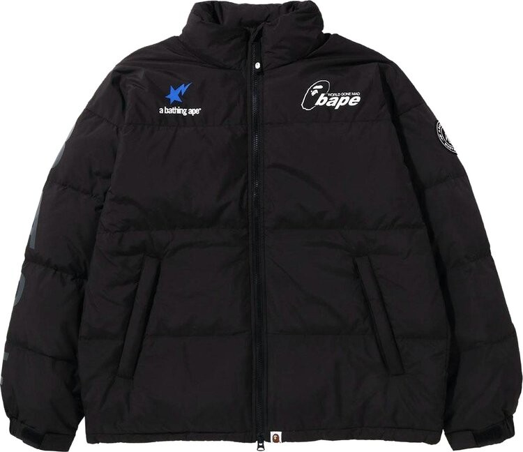 

Куртка BAPE Soccer Game Graphic Relaxed Fit Down Jacket 'Black', черный