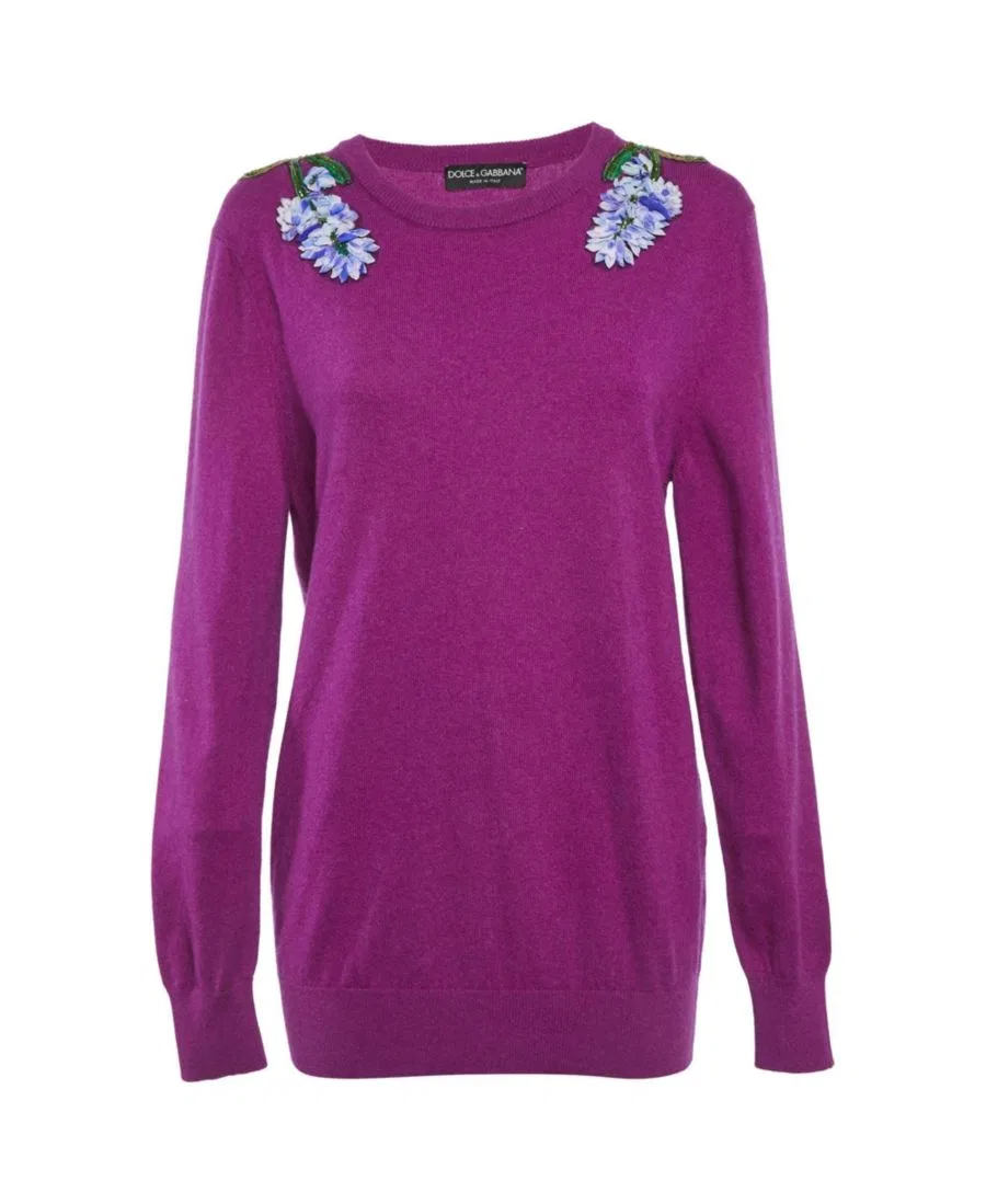 Женский свитер с аппликацией Floral Applique Dolce & Gabbana, No Color