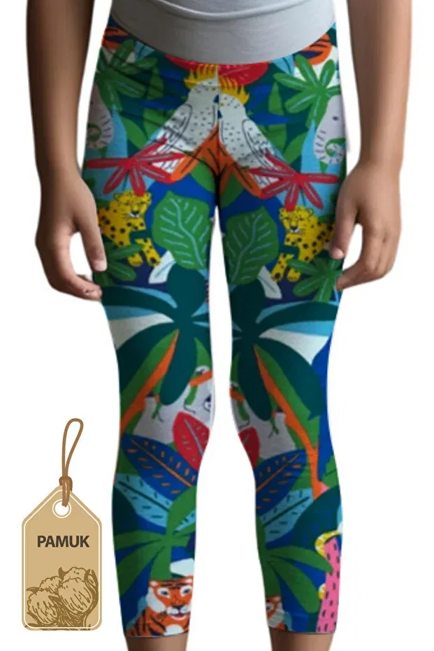 Детские леггинсы для девочек с принтом Mk Mukko Kids, Colorful — фото 3