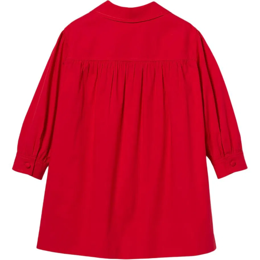 Детское платье для девочек с отложным воротником и короткой юбкой Red GUCCI — фото 3