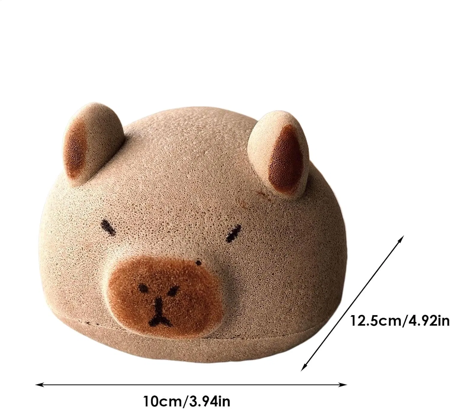 Мочалка для душа Capybara Bath Sponge, Gitekain, 12.5 x 10 см, Braun — фото 2