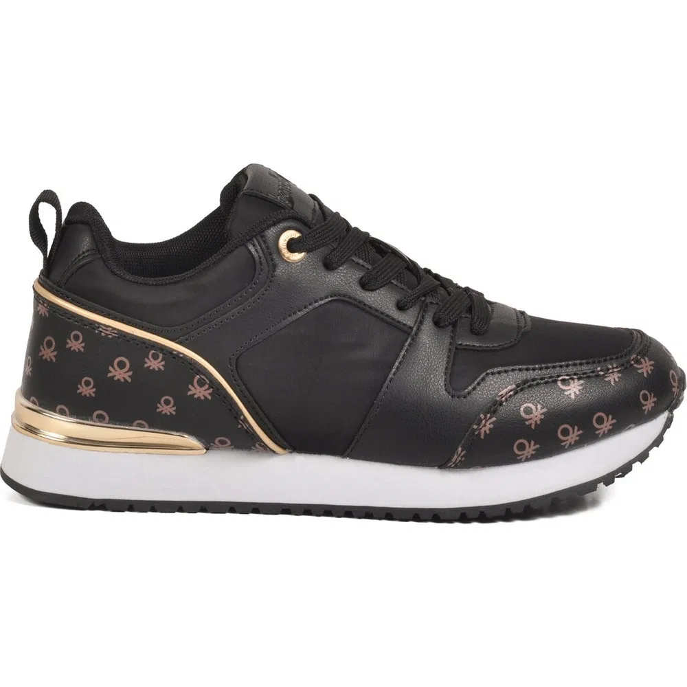 Детские спортивные кроссовки с шнуровкой Siyah-Beyaz Unisex Spor Ayakkabı BNI-12097 G United Colors Of Benetton