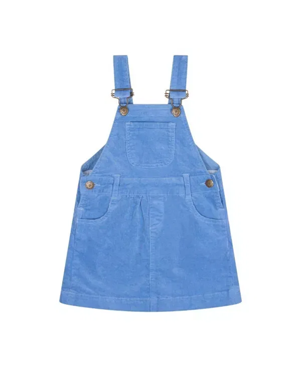 Детское платье-сарафан из вельвета без рукавов Forget-Me-Not Corduroy Overall Dress Dotty Dungarees, Forget-Me-Not Blue