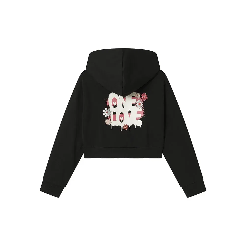 Худи свободного кроя Kory Crop Boxy Name It, черный — фото 2
