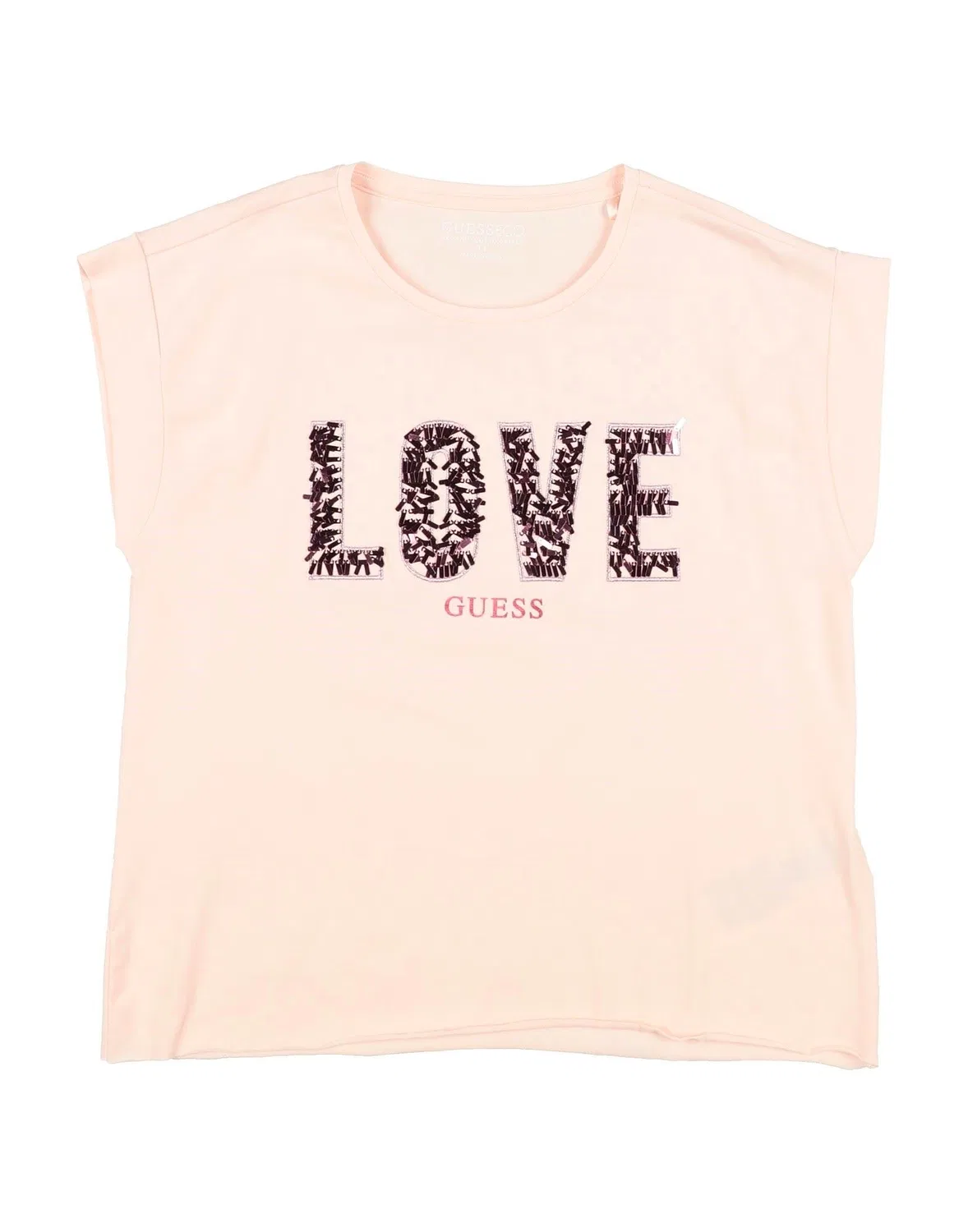 Детская футболка с пайетками Guess, Light Pink