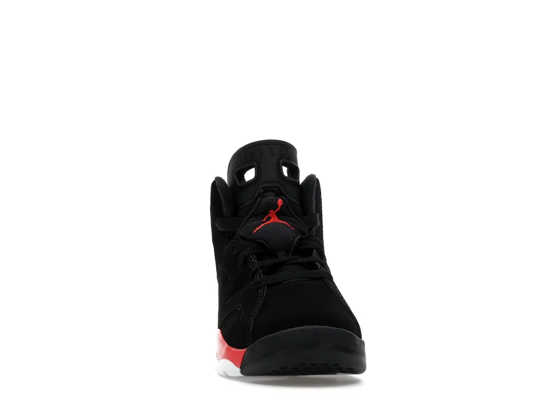 Детские кроссовки с контрастными акцентами Jordan 6 Retro Reverse Infrared PS Jordan, Black Light Crimson — фото 2