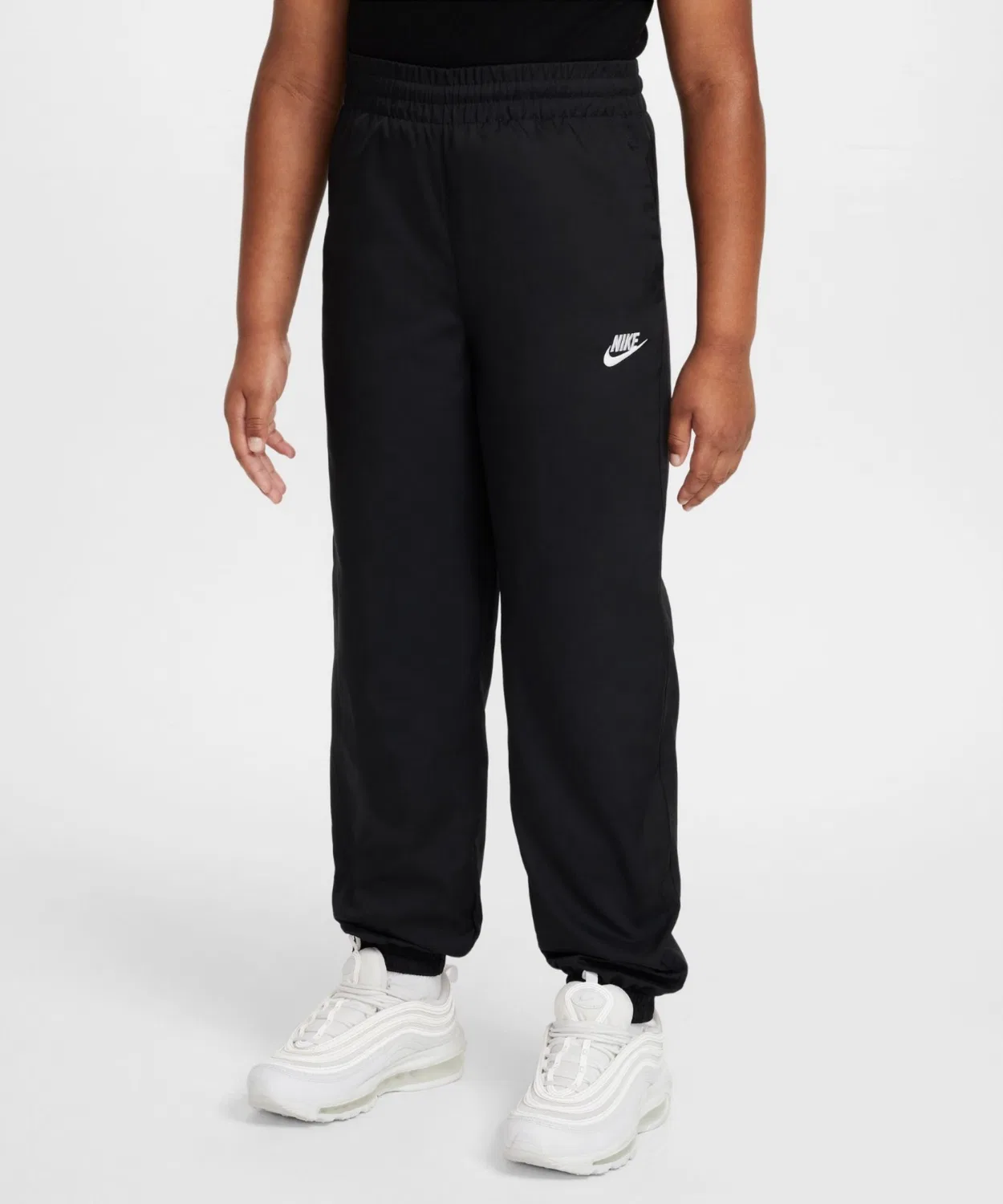 Детские спортивные штаны-джоггеры с утягивающим шнурком Nike Sportswear Club Black — фото 3