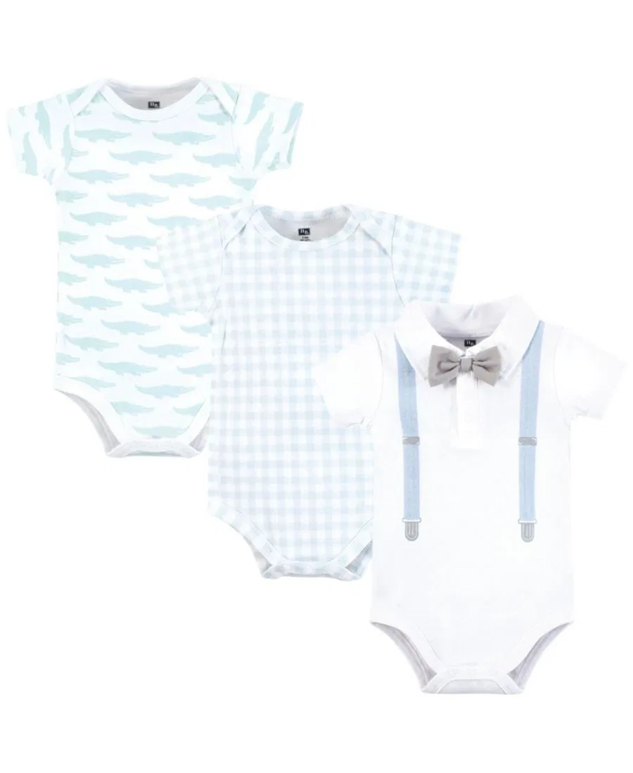 Комплект боди из хлопка с коротким рукавом Hudson Baby, Gator Polo