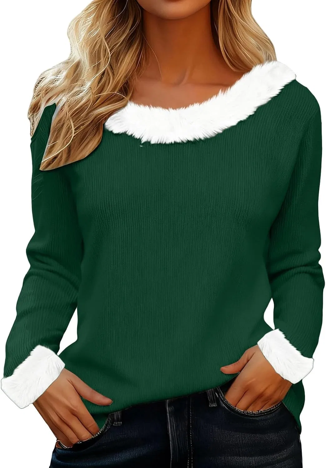 Женский свитшот с принтом Ugly Christmas Sweatshirts, 1a-Green