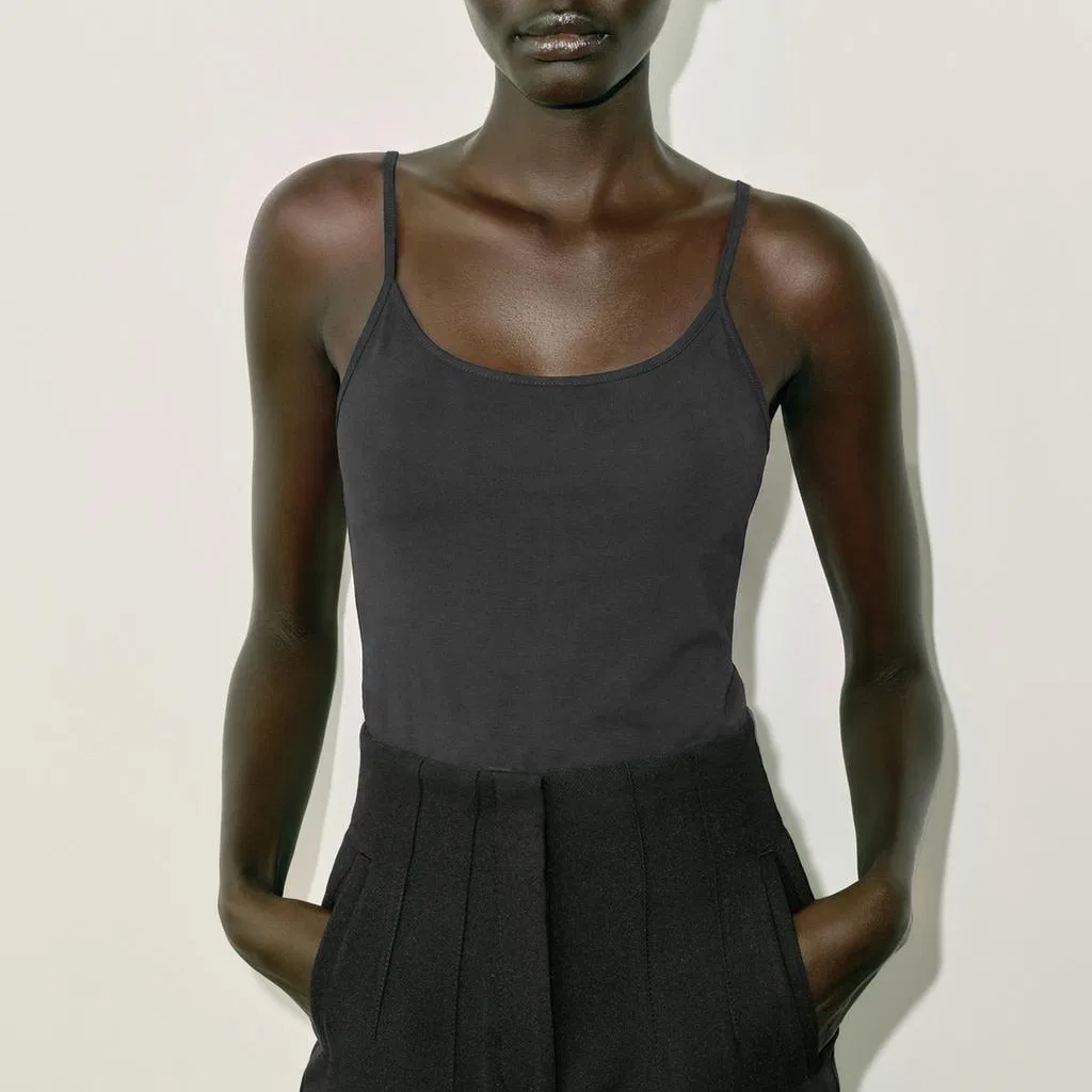 Женская майка на бретелях Deep Anthracite Moderate ZARA, Deep Anthracite — фото 4