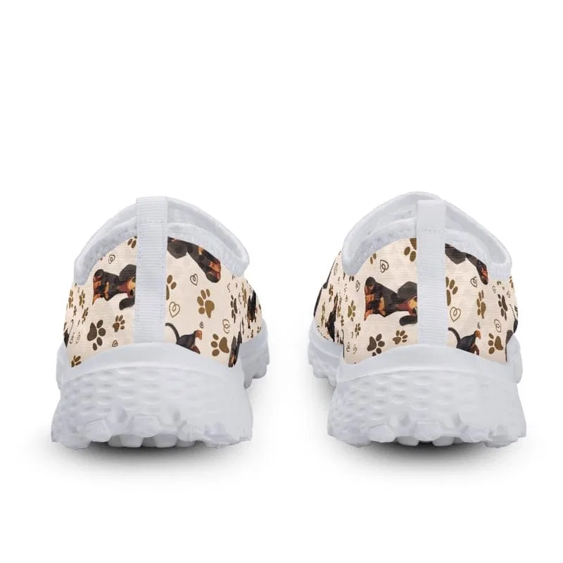 Детские кроссовки для девочек с принтом Snowflake Butterfly Ethnic Pattern Kuiaobaty, Zampe Di Cane Bassotto — фото 3