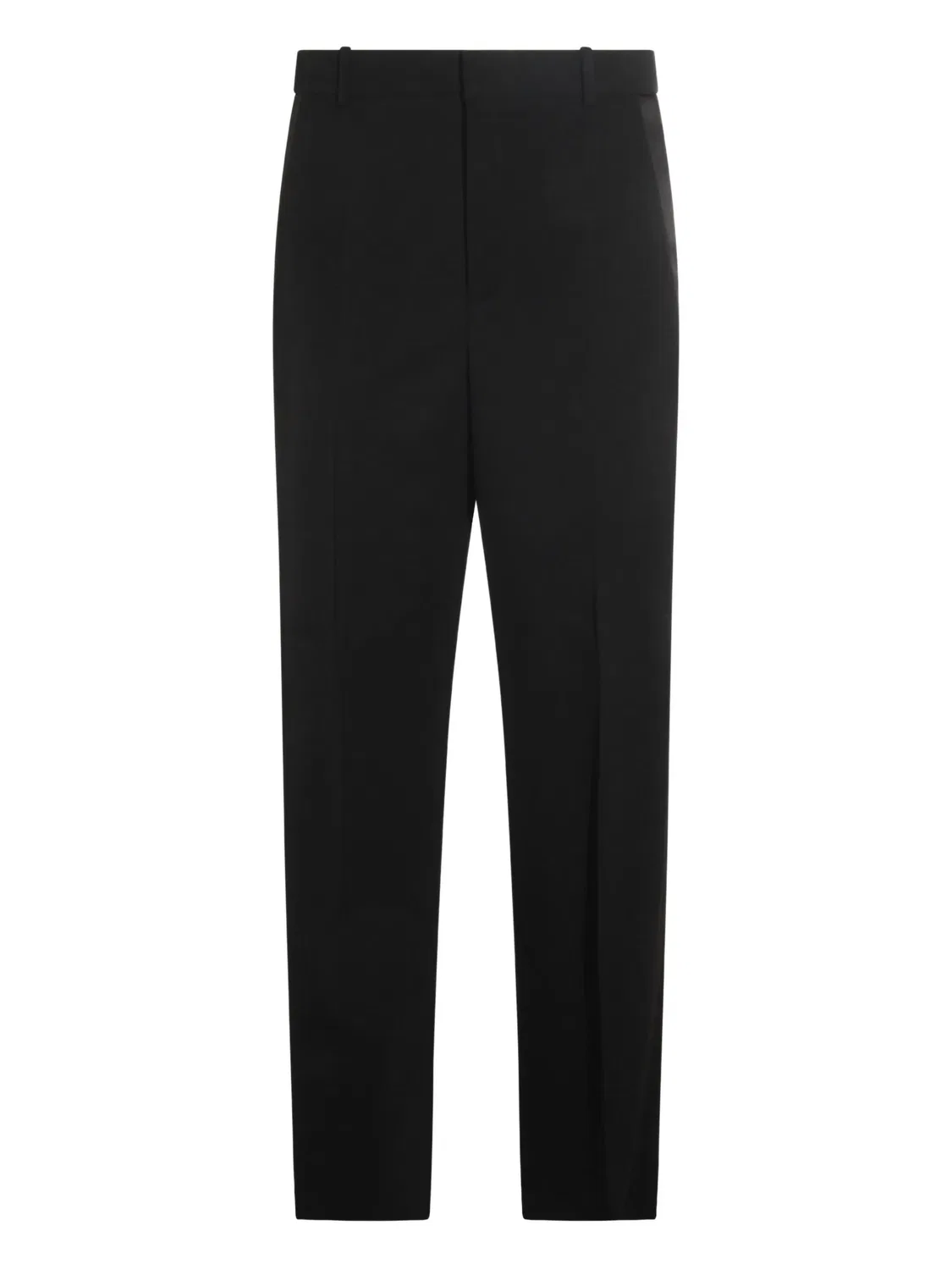 Шерстяные брюки с лампасами Saint Laurent, черный