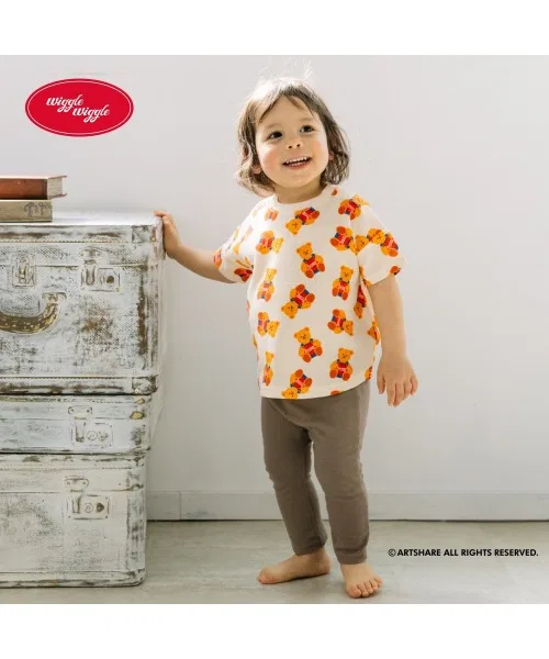 Toys"R"Us/Babies"R"Us Детская футболка с коротким рукавом, вафельная, с принтом Wiggle Bear, wiggle wiggle, Off White — фото 3